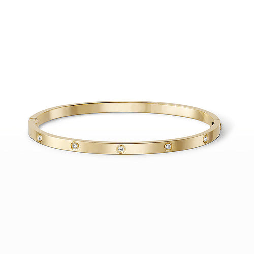 [Riva Jewelry]LOVE 3.65MM SMALL MODEL BANGLE - 10-DIAMOND