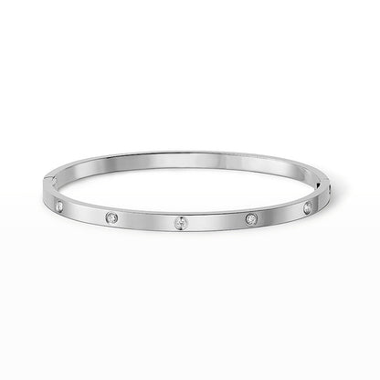 [Riva Jewelry]LOVE 3.65MM SMALL MODEL BANGLE - 10-DIAMOND