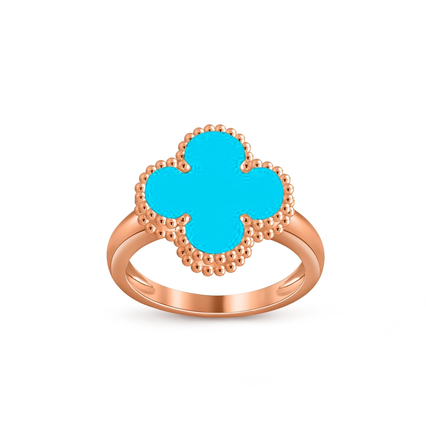 [Riva Jewelry]LUCKY CLOVER VINTAGE ROSE GOLD RING COLLECTION