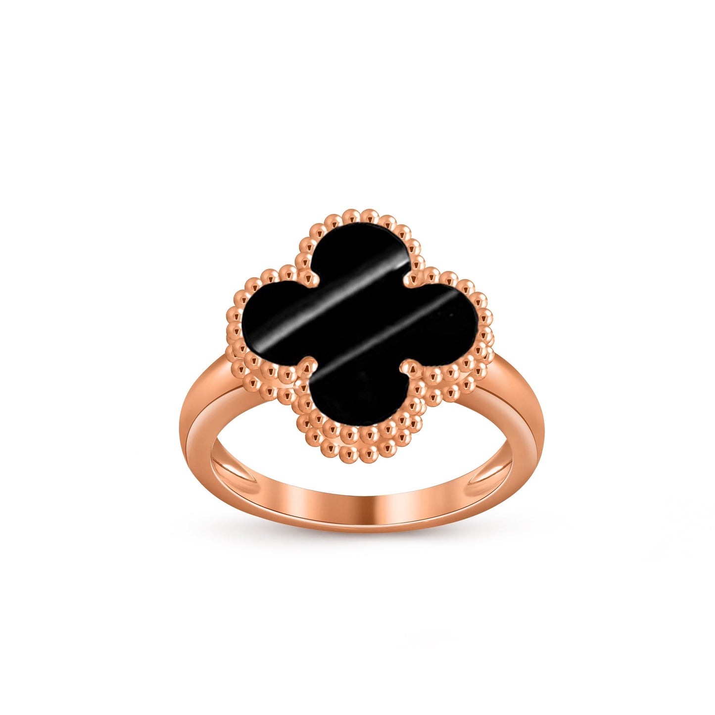 [Riva Jewelry]LUCKY CLOVER VINTAGE ROSE GOLD RING COLLECTION