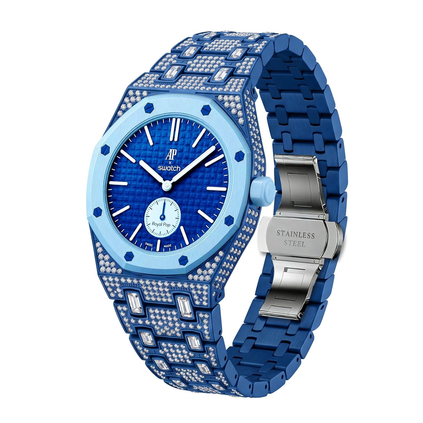 [Riva Jewelry]Royal Oak Pop Exclusive Bioceramic Case & Bioceramic Strap Full Diamond