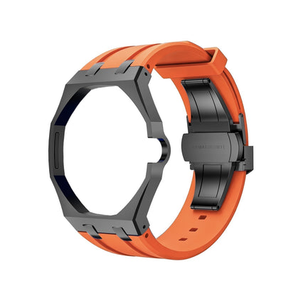 [Riva Jewelry]OAK POP BLACK STEEL CASE & SILICONE STRAP