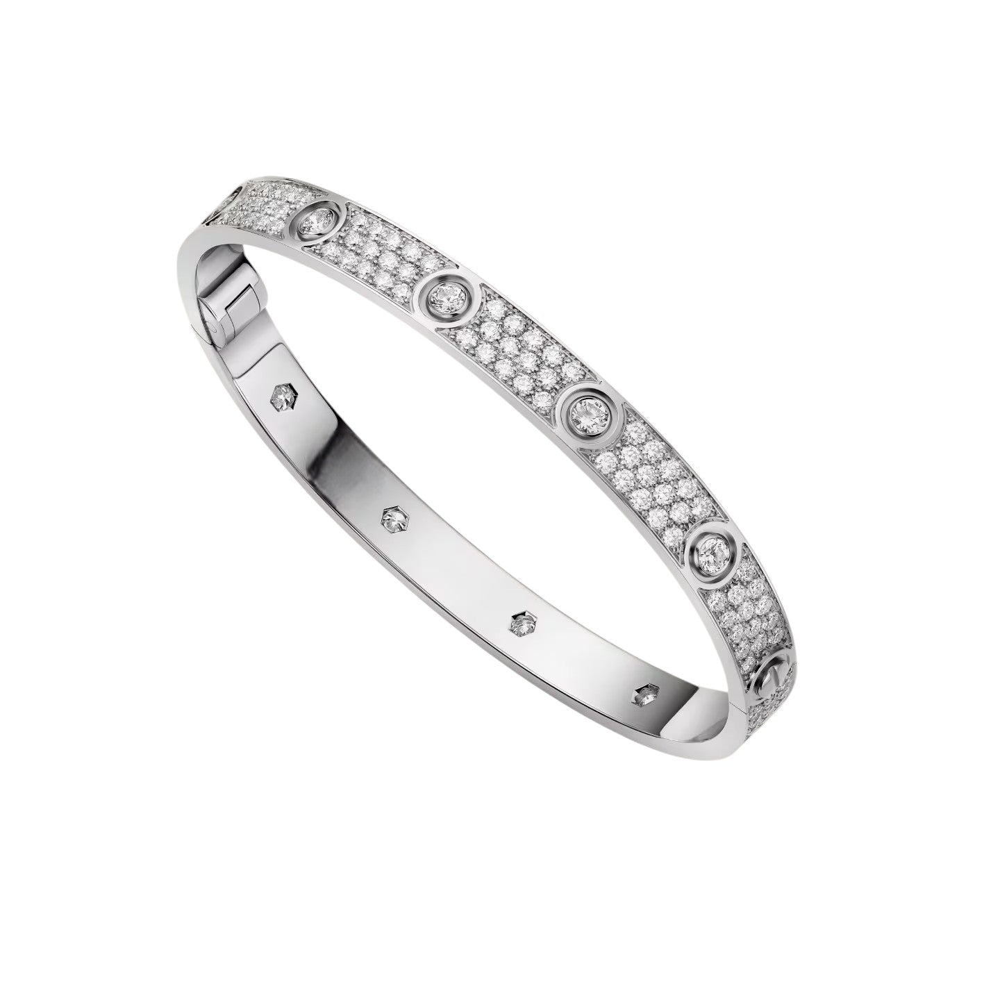 [Riva Jewelry]CLASSIC 6.1MM LOVE BANGLE - 10-DIAMOND FULL PAVÉ
