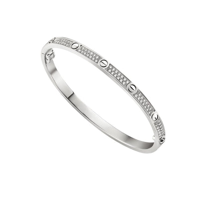 [Riva Jewelry]CLASSIC 3.65MM LOVE FULL PAVE BANGLE