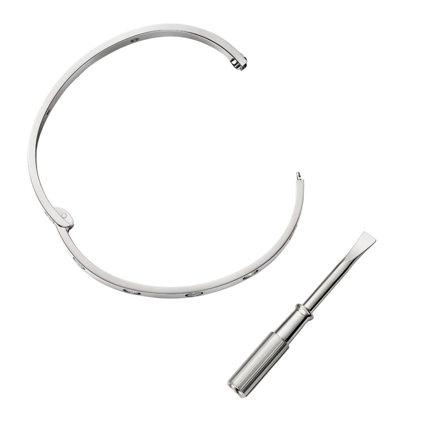 [Riva Jewelry]CLASSIC 6.1MM LOVE SINGLE-SCREW CLOSURE BANGLE - 4-DIAMOND