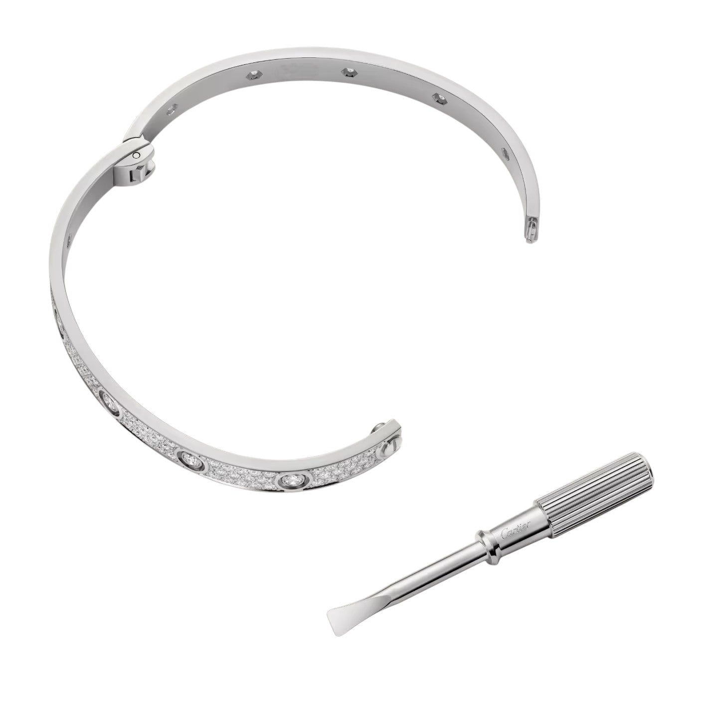 [Riva Jewelry]CLASSIC 6.1MM LOVE BANGLE - 10-DIAMOND FULL PAVÉ