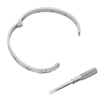 [Riva Jewelry]CLASSIC 6.1MM LOVE BANGLE - 10-DIAMOND FULL PAVÉ