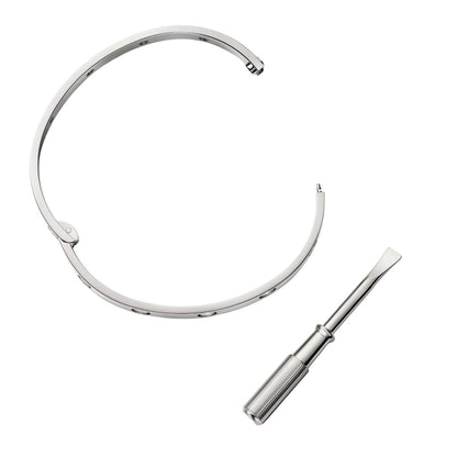 [Riva Jewelry]CLASSIC 6.1MM LOVE SINGLE-SCREW CLOSURE BANGLE - 10-DIAMOND