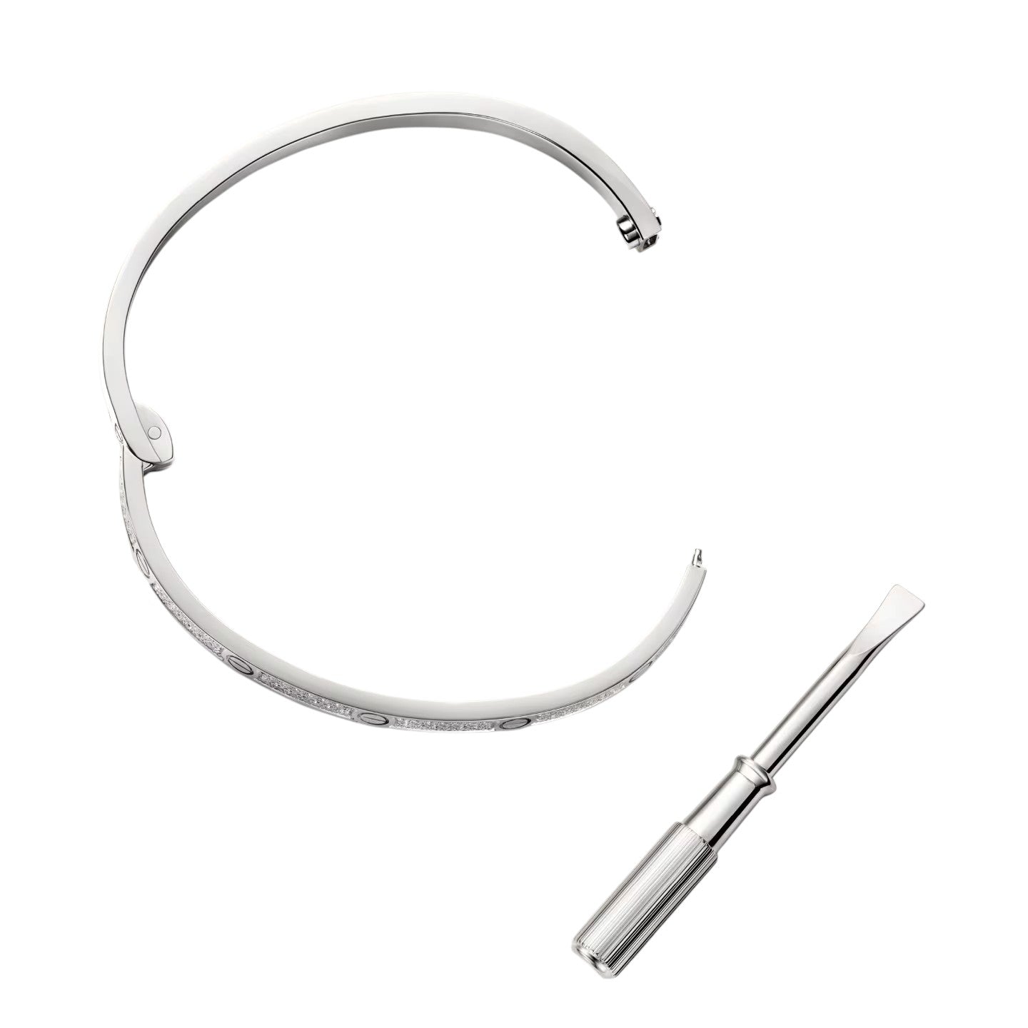 [Riva Jewelry]CLASSIC 3.65MM LOVE FULL PAVE BANGLE
