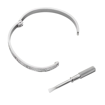 [Riva Jewelry]CLASSIC 6.1MM LOVE BANGLE - FULL PAVÉ
