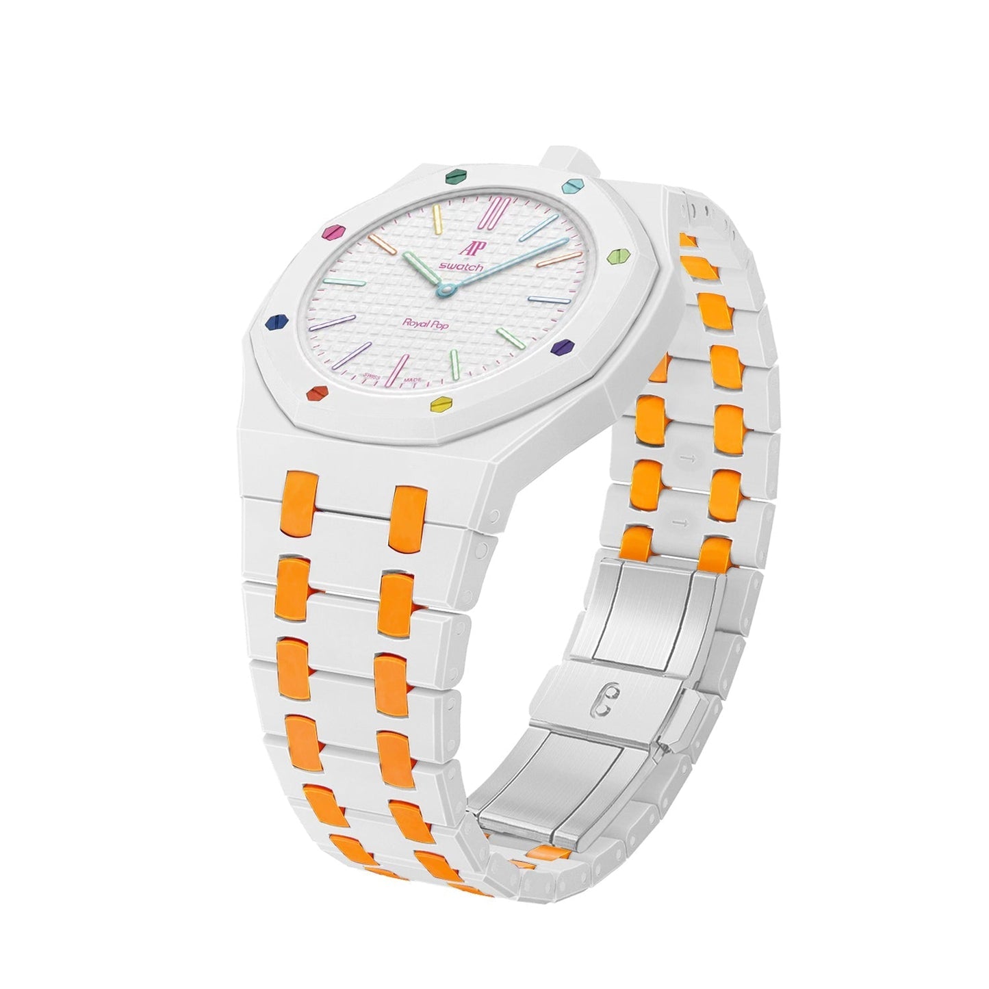 [Riva Jewelry]Royal Oak Pop Exclusive Bioceramic Case & Bioceramic Strap Mix Color