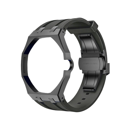 [Riva Jewelry]OAK POP BLACK STEEL CASE & SILICONE STRAP