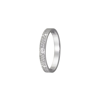[Riva Jewelry]LOVE 2.6MM PAVÉ DIAMOND RING