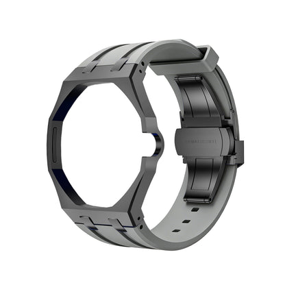 [Riva Jewelry]OAK POP BLACK STEEL CASE & SILICONE STRAP