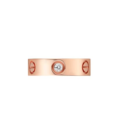 [Riva Jewelry]LOVE 5.5MM 3 DIAMONDS RING