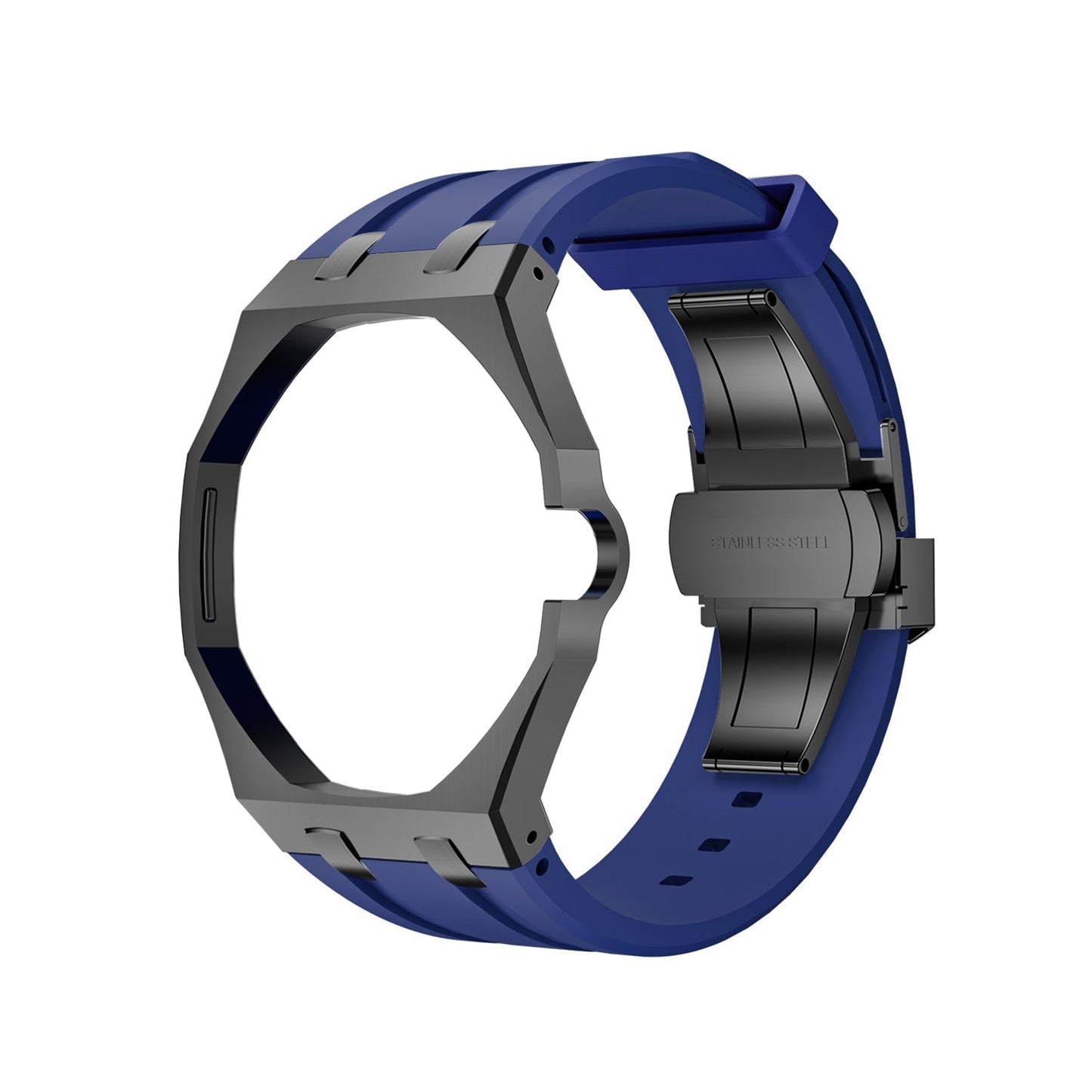 [Riva Jewelry]OAK POP BLACK STEEL CASE & SILICONE STRAP