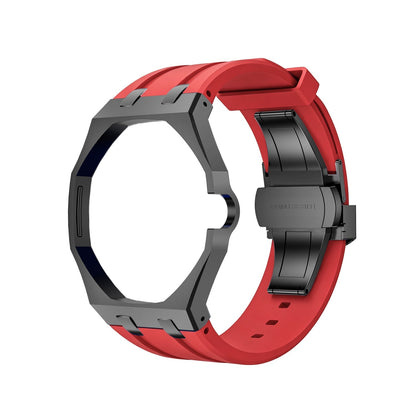 [Riva Jewelry]OAK POP BLACK STEEL CASE & SILICONE STRAP