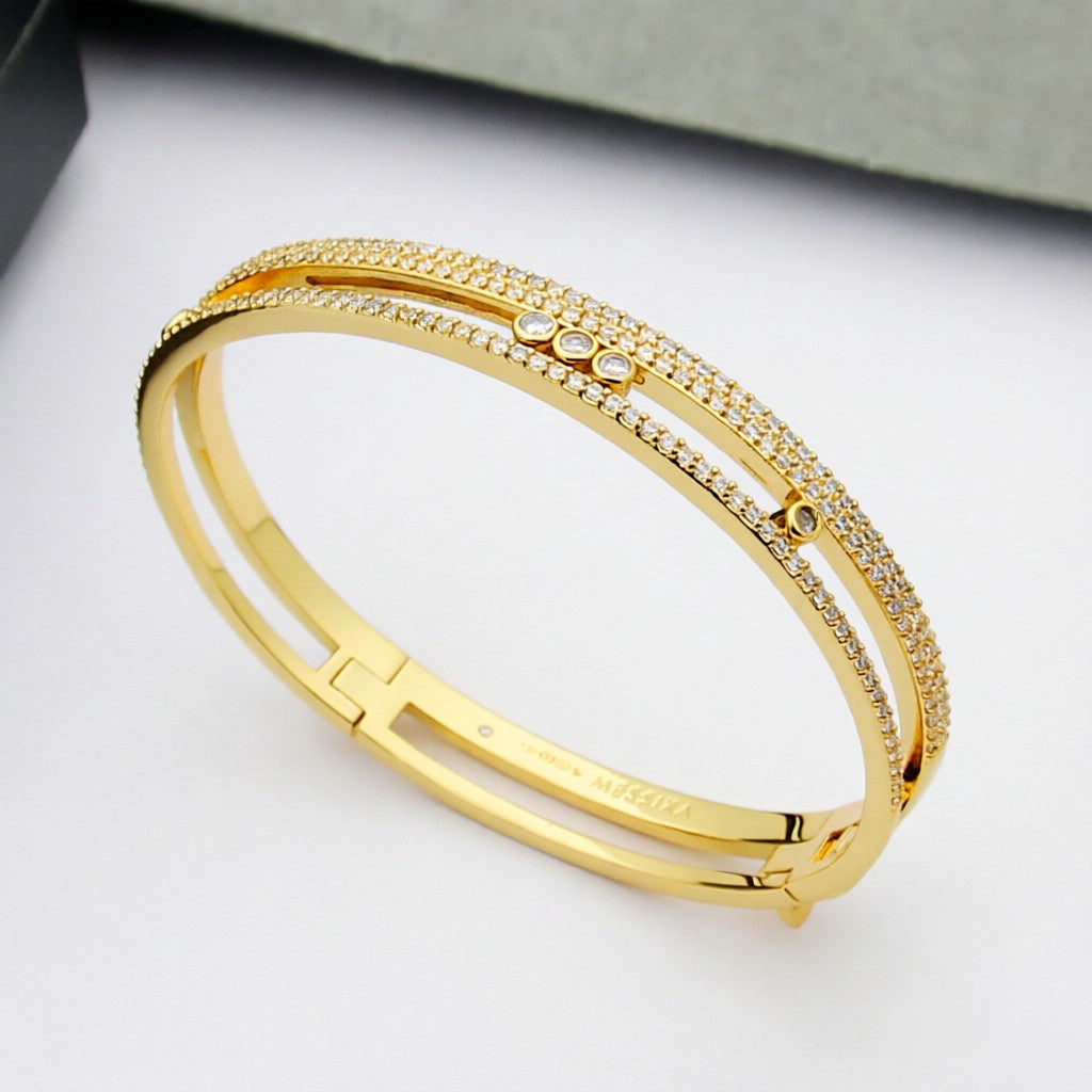 [Riva Jewelry]MOVE ROMANE PAVÉ DIAMOND BANGLE BRACELET