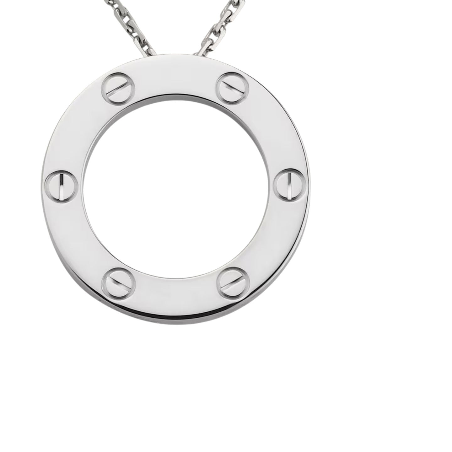 [Riva Jewelry]LOVE LARGE CIRCULAR PENDANT NECKLACE