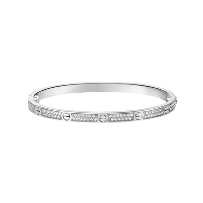[Riva Jewelry]CLASSIC 3.65MM LOVE FULL PAVE BANGLE