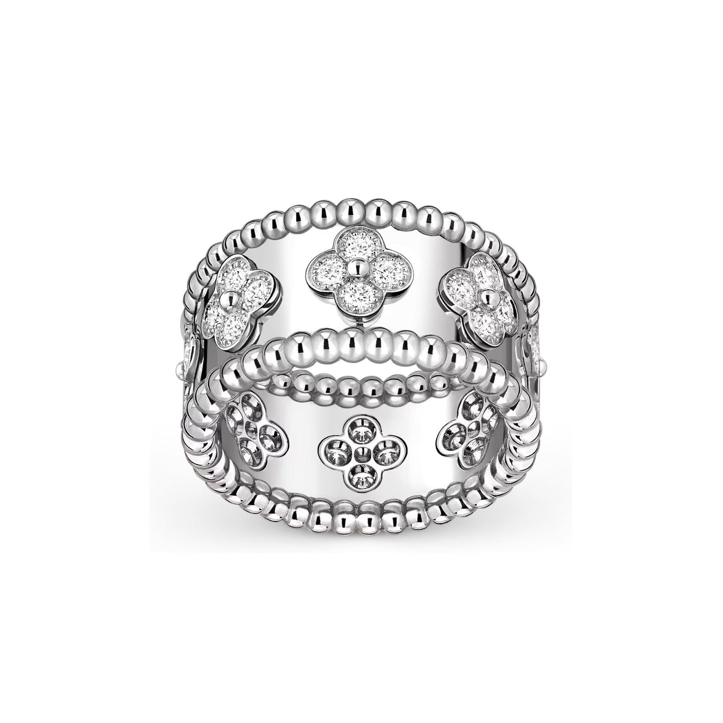[Riva Jewelry]KALEIDOSCOPE RADIANCE WIDE BAND RING