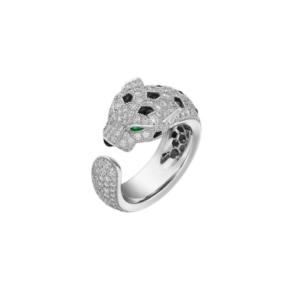 [Riva Jewelry]PANTHÈRE DE DIAMOND HALF-PAVÉ MEDIUM RING