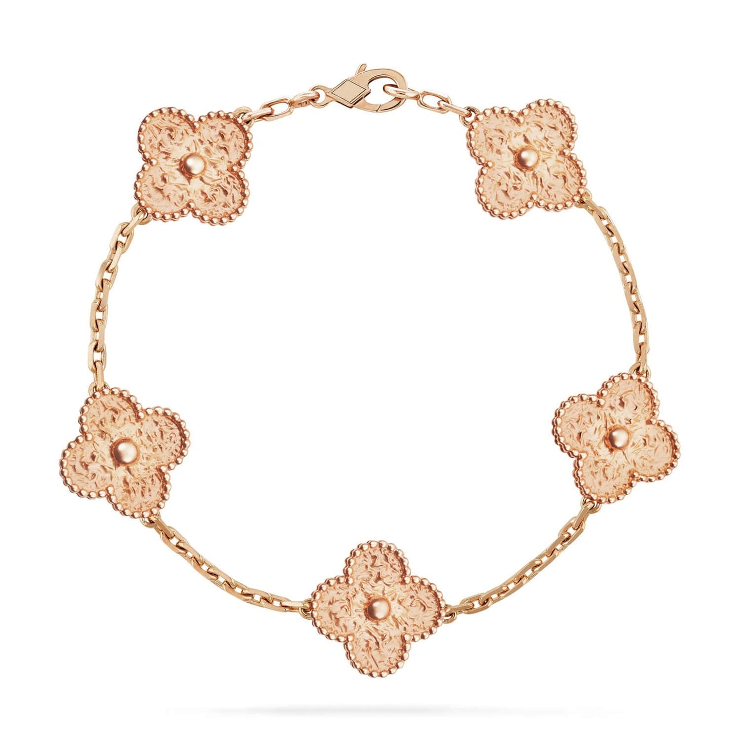 [Riva Jewelry]LUCKY CLOVER 5-MOTIF BRACELET - BRONZING