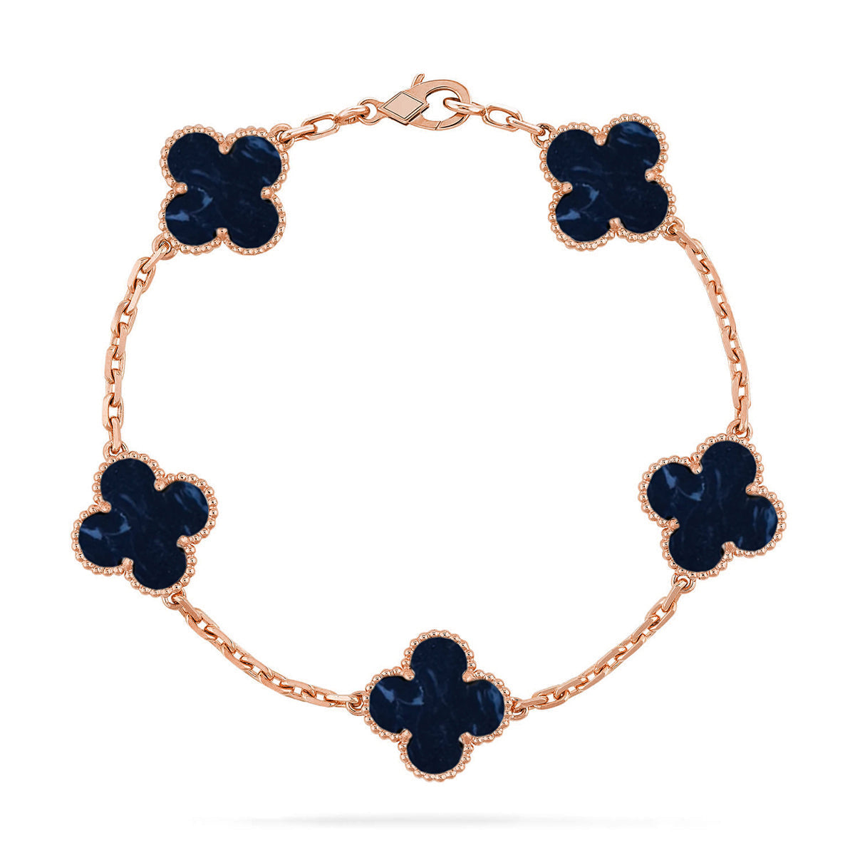 [Riva Jewelry]LUCKY CLOVER 5-MOTIF BRACELET - PIETERSITE COLLECTION