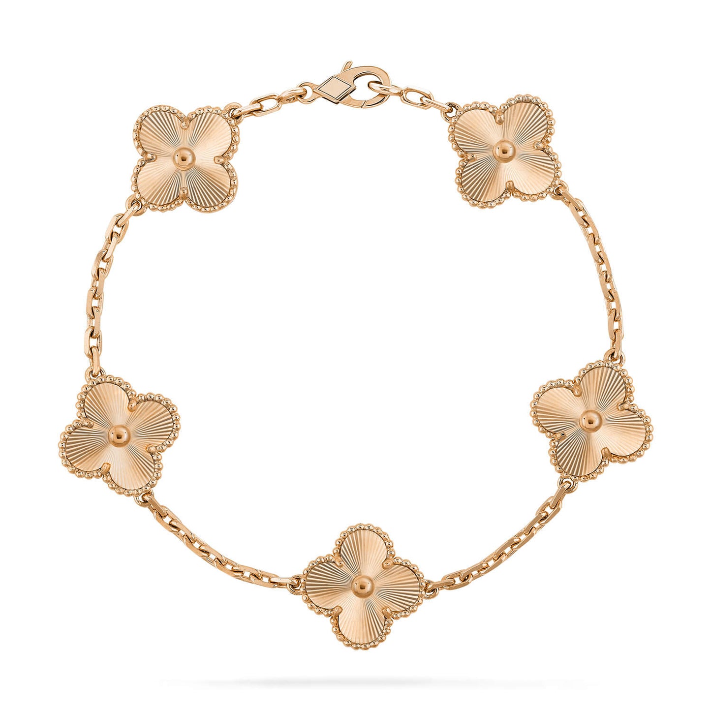 [Riva Jewelry]LUCKY CLOVER 5-MOTIF BRACELET - LASER COLLECTION