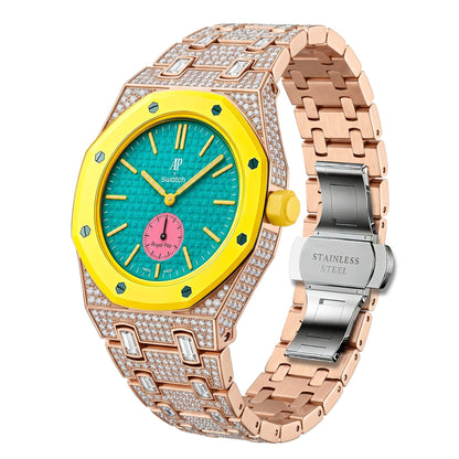 [Riva Jewelry]Royal Oak Pop Exclusive Bioceramic Case & Bioceramic Strap Full Diamond