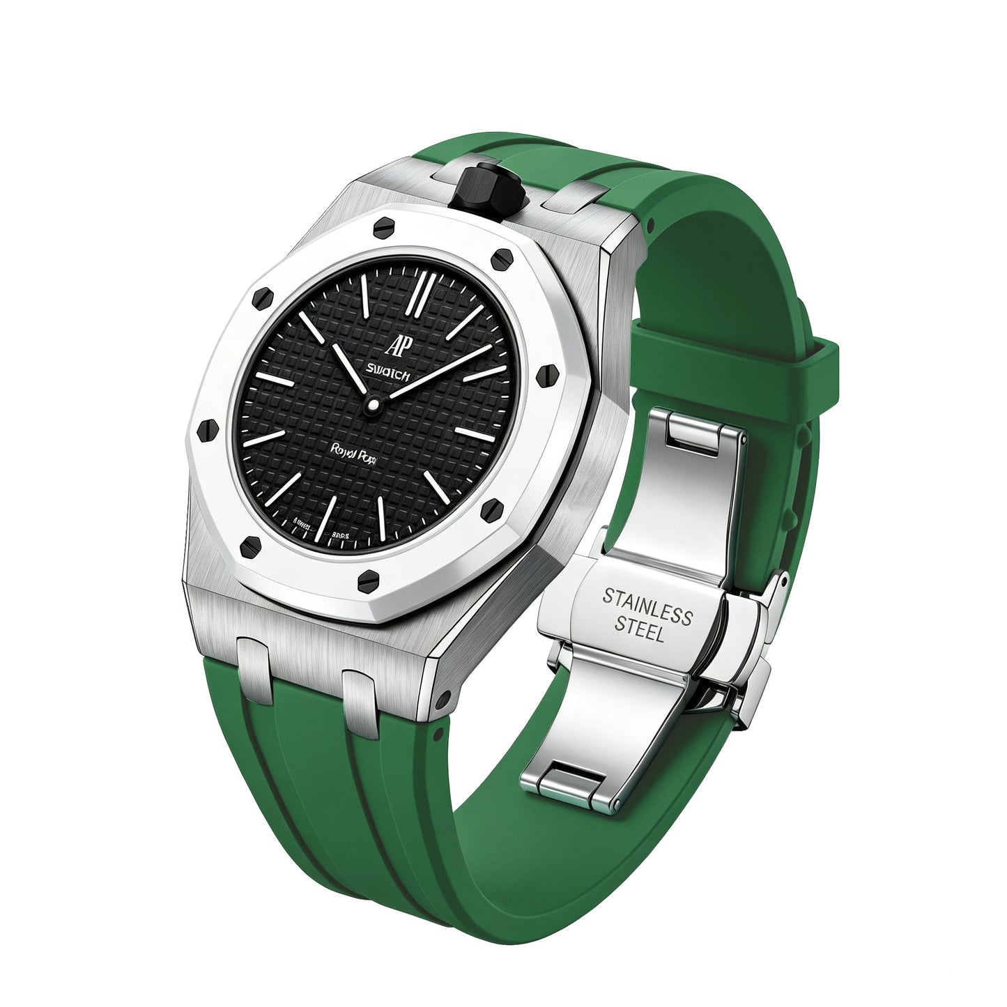 [Riva Jewelry]Royal Oak Pop Exclusive Steel Case & Silicone Strap With Cradle