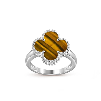 [Riva Jewelry]LUCKY CLOVER VINTAGE WHITE GOLD RING COLLECTION