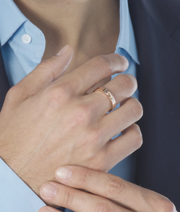 [Riva Jewelry]ALLIANCE LIENS VIDENCE DIAMOND 4MM RING