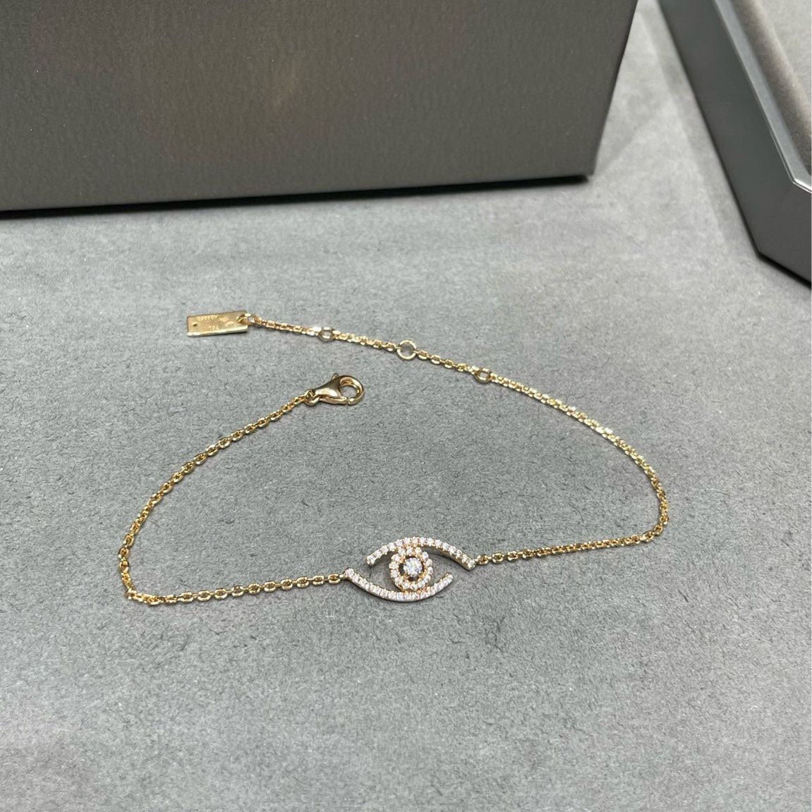 [Riva Jewelry]LUCKY EYE PAVÉ-SET DIAMOND BRACELET