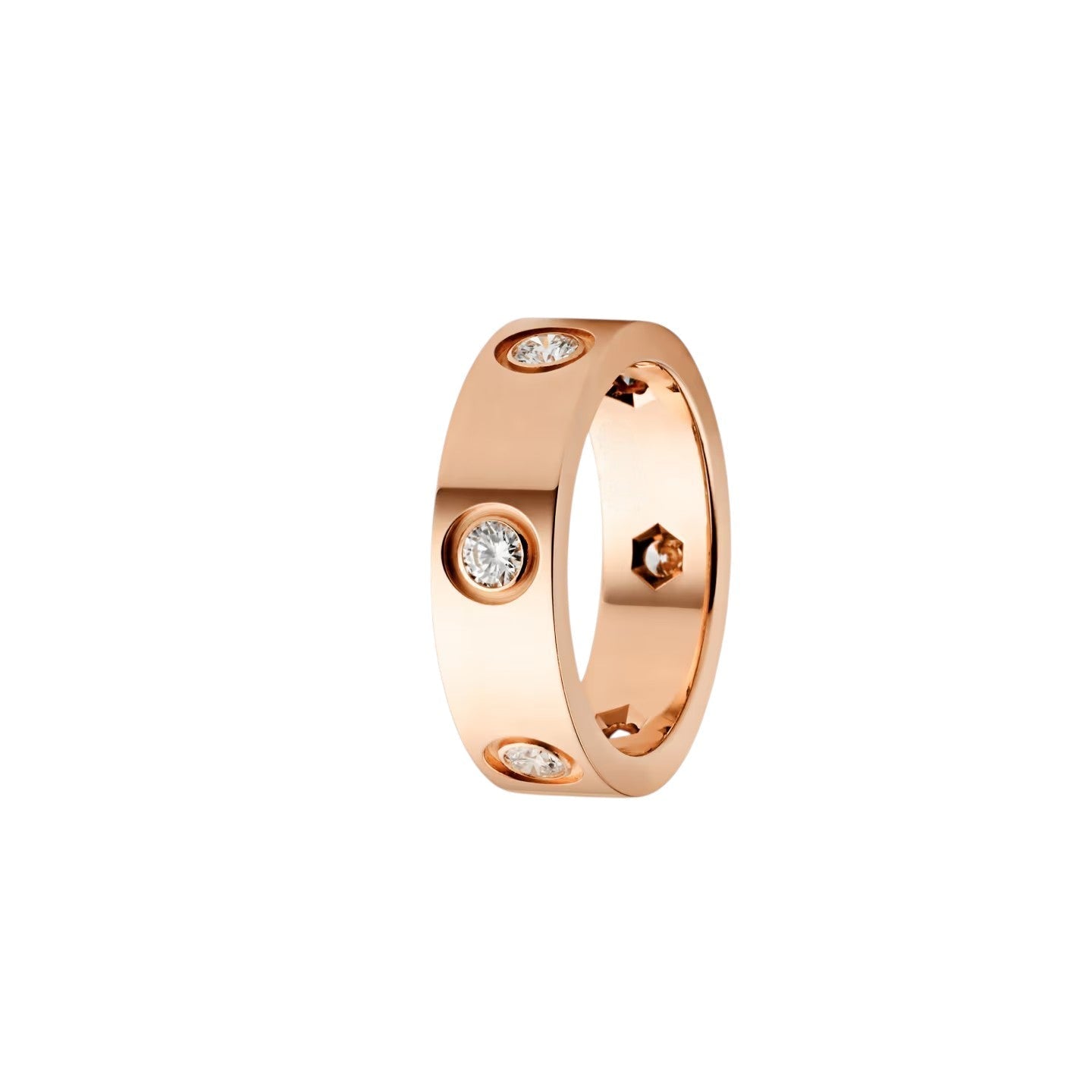 [Riva Jewelry]LOVE 5.5MM 6 DIAMONDS RING