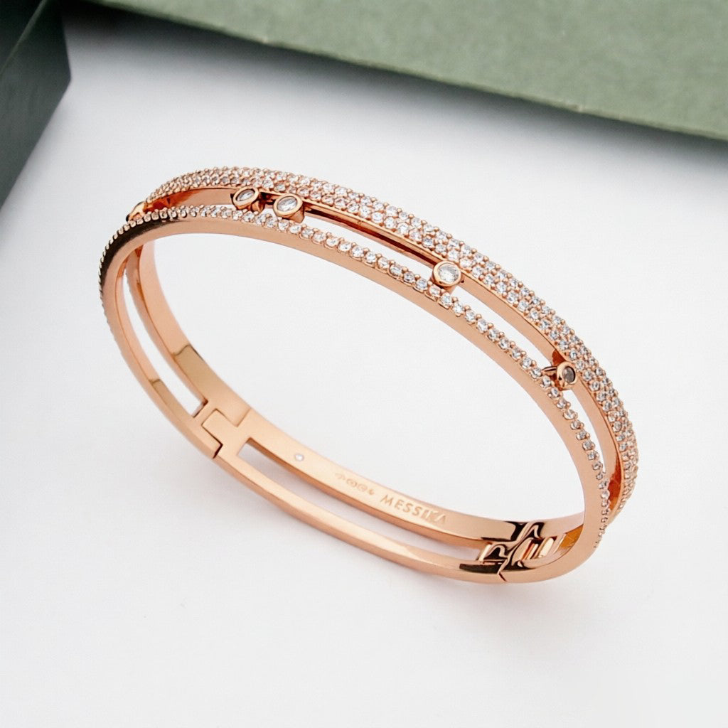 [Riva Jewelry]MOVE ROMANE PAVÉ DIAMOND BANGLE BRACELET