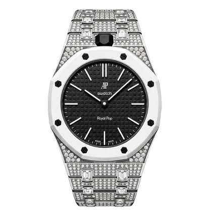 [Riva Jewelry]Royal Oak Pop Exclusive Bioceramic Case & Bioceramic Strap Full Diamond