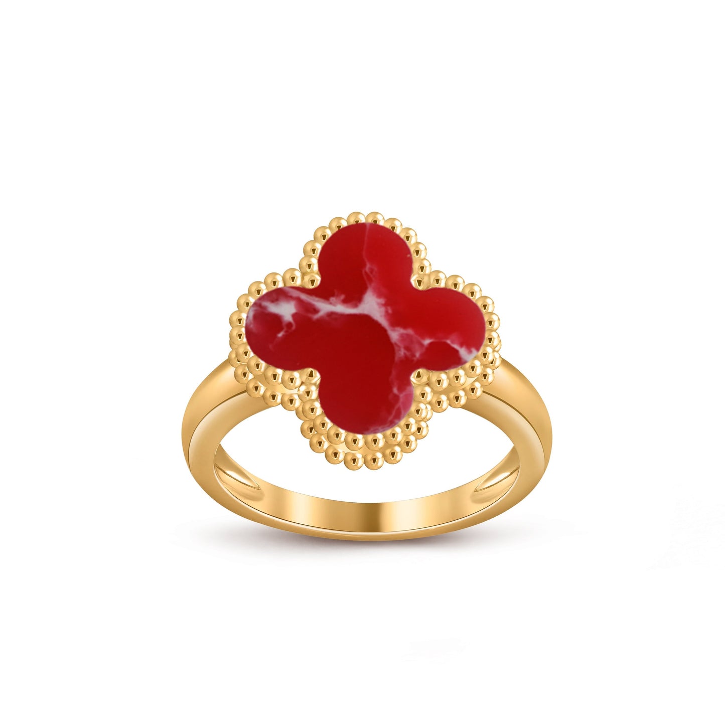 [Riva Jewelry]LUCKY CLOVER VINTAGE GOLD RING COLLECTION