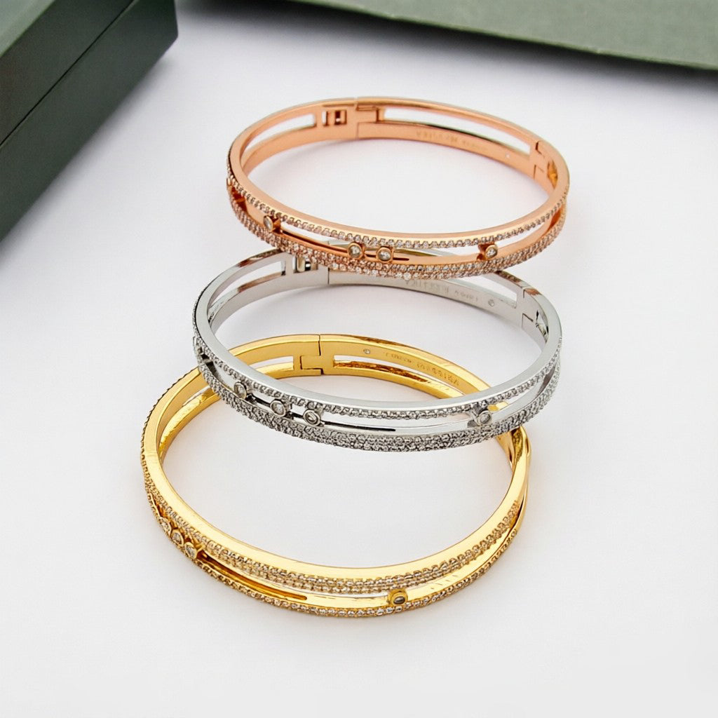 [Riva Jewelry]MOVE ROMANE PAVÉ DIAMOND BANGLE BRACELET