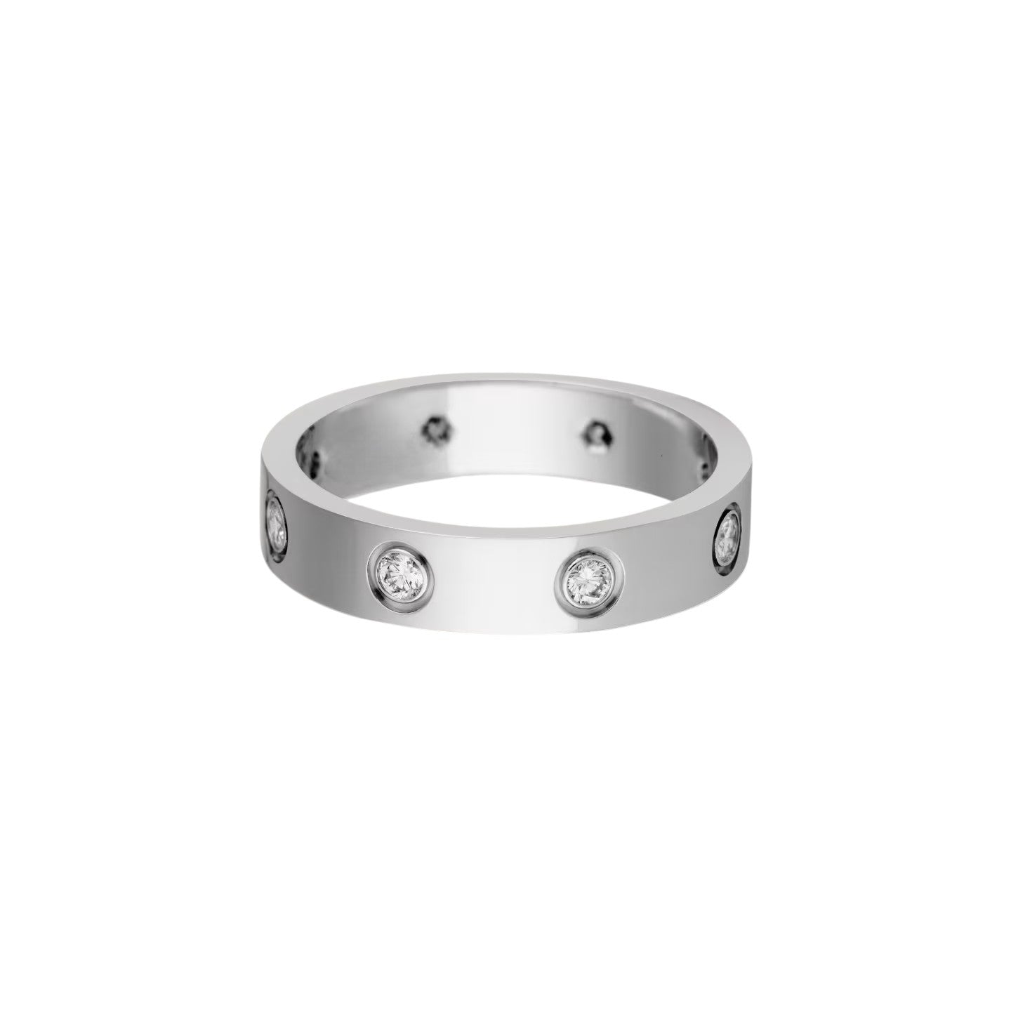 [Riva Jewelry]LOVE 4MM 8 DIAMONDS RING