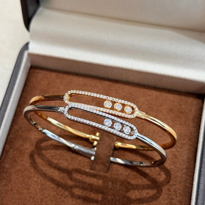 [Riva Jewelry]MOVE PAVÉ DIAMOND BANGLE BRACELET M