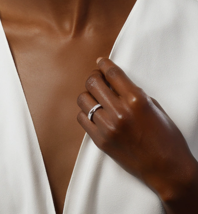 [Riva Jewelry]ALLIANCE LIENS VIDENCE PAVED DIAMOND 4MM RING