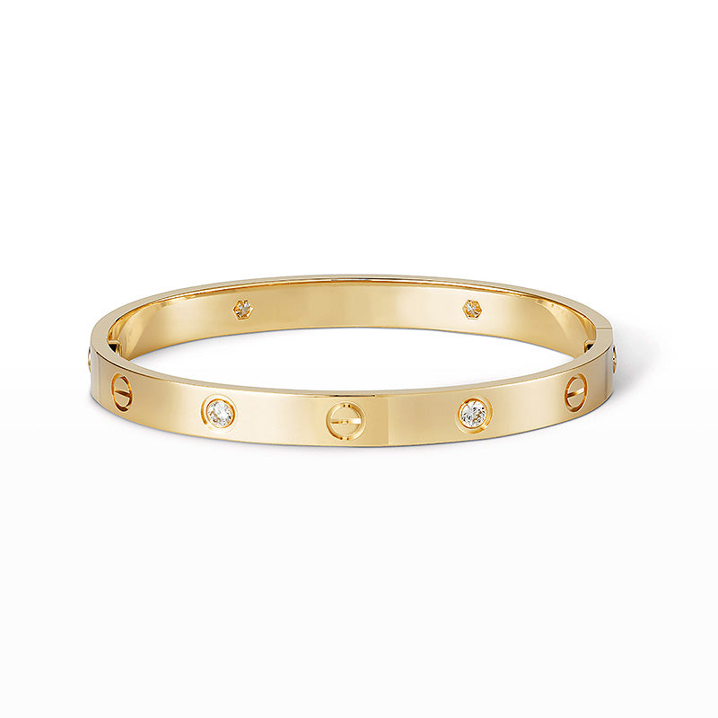 [Riva Jewelry]CLASSIC 6.1MM LOVE BANGLE - 4-DIAMOND