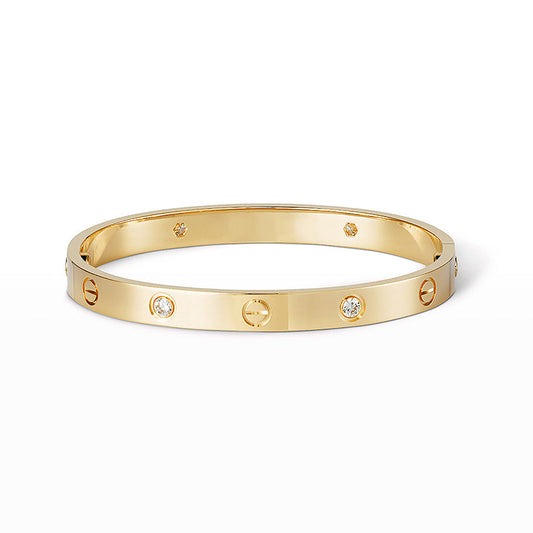 [Riva Jewelry]CLASSIC 6.1MM LOVE BANGLE - 4-DIAMOND