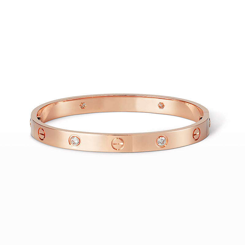 [Riva Jewelry]CLASSIC 6.1MM LOVE BANGLE - 4-DIAMOND