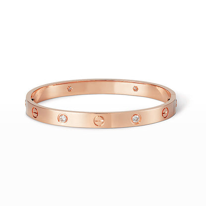 [Riva Jewelry]CLASSIC 6.1MM LOVE BANGLE - 4-DIAMOND