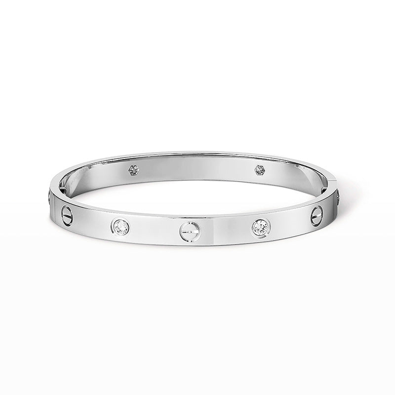 [Riva Jewelry]CLASSIC 6.1MM LOVE BANGLE - 4-DIAMOND