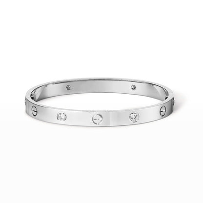 [Riva Jewelry]CLASSIC 6.1MM LOVE BANGLE - 4-DIAMOND