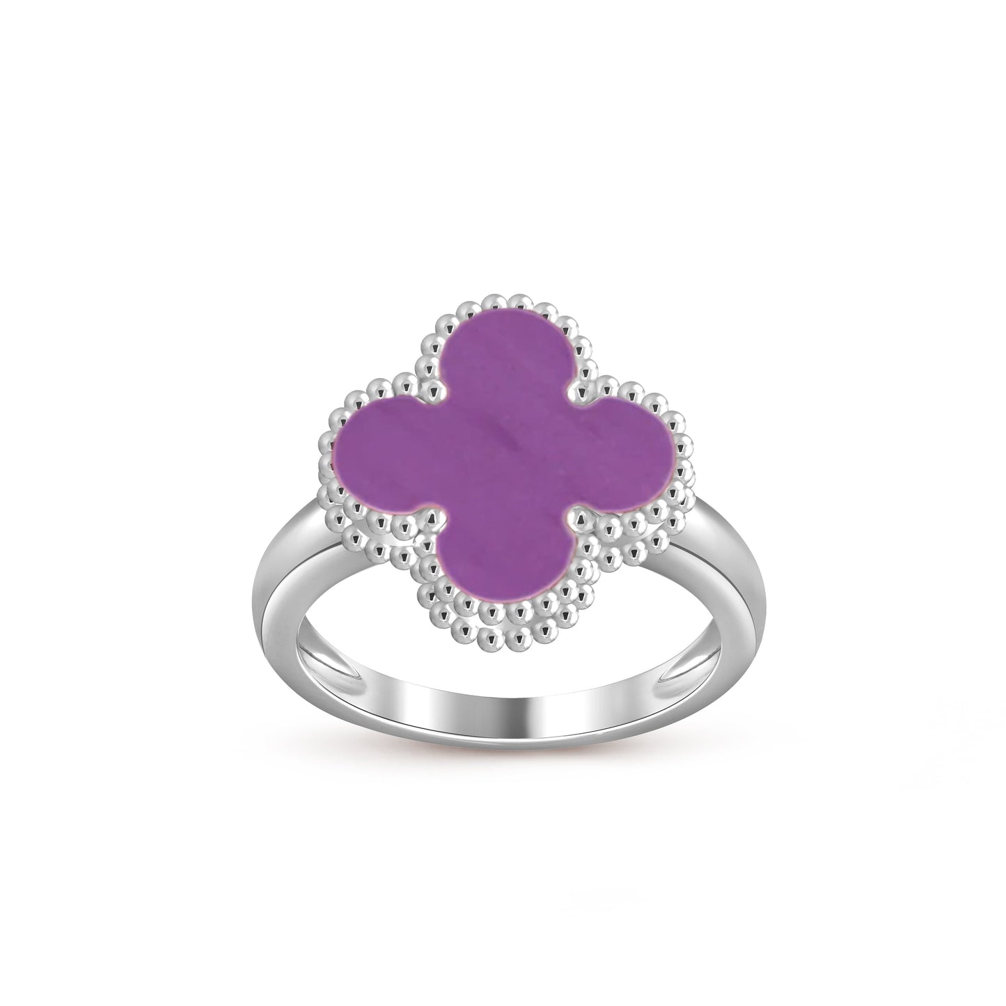 [Riva Jewelry]LUCKY CLOVER VINTAGE WHITE GOLD RING COLLECTION