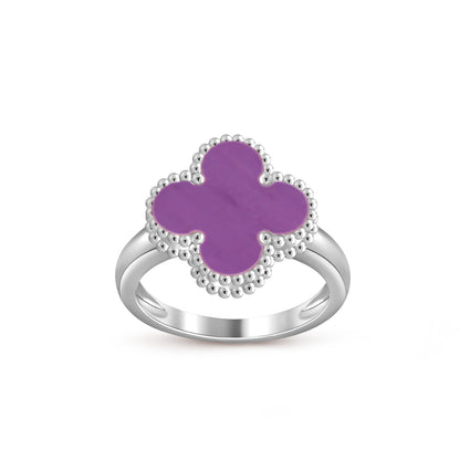 [Riva Jewelry]LUCKY CLOVER VINTAGE WHITE GOLD RING COLLECTION